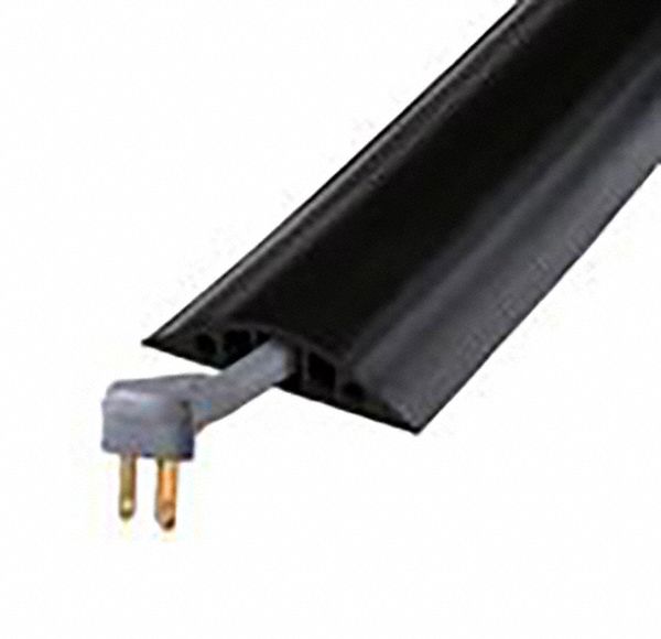 Cable Protector 3Channels Black 5 ft L