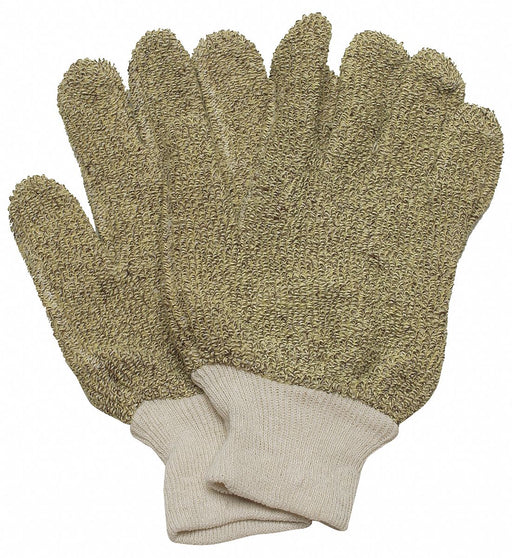 Heat-Resistant Gloves L Brown/Yellow PR