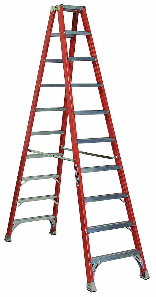 Twin Stepladder Fbrgls IA 10ft FM1500