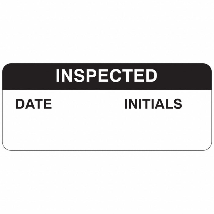 InspectionLabel Black/White PK364