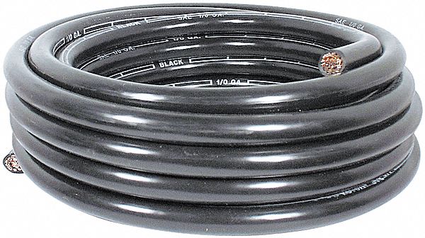 Battery Cable 1/0 AWG Black 25 ft