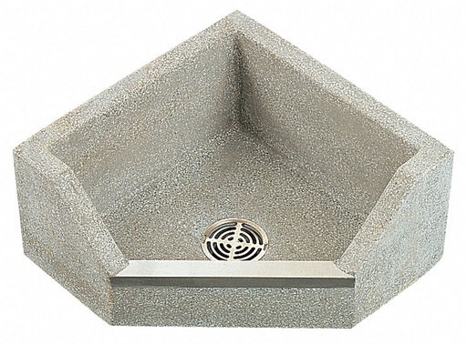 MopSink Corner Gray/Wht 12inH 24inW