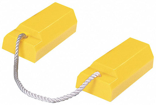 Airplane Chock 3 In H Urethane Yellow PR