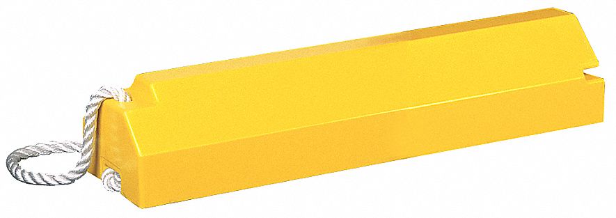 Airplane Chock 4 In H Urethane Yellow