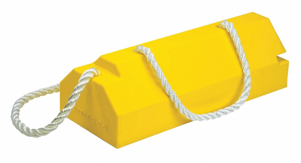 Airplane Chock 6 In Urethane Ylw