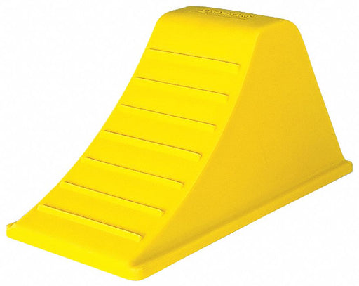 Wheel Chock 8-1/4 In H Urethane Yellow