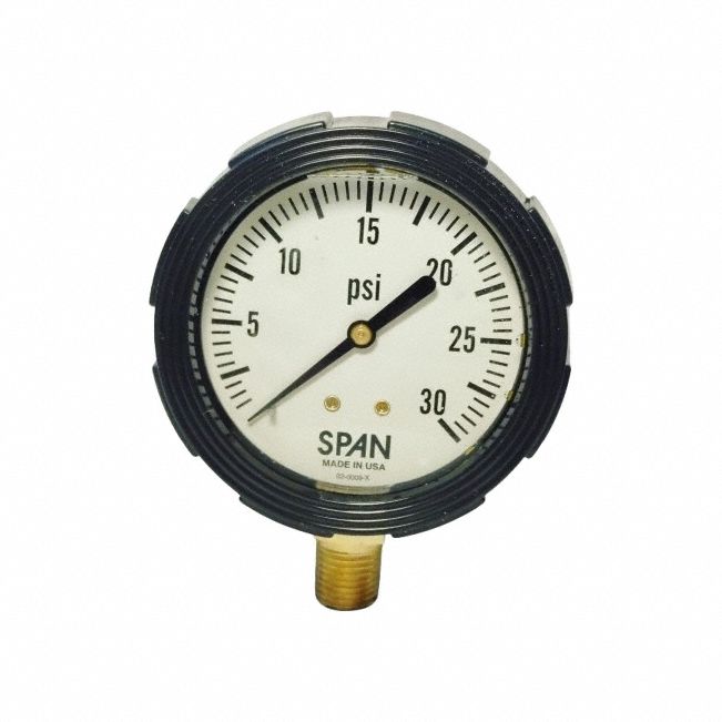 D7962 Pressure Gauge 0 to 30 psi 2-1/2In 1/4In
