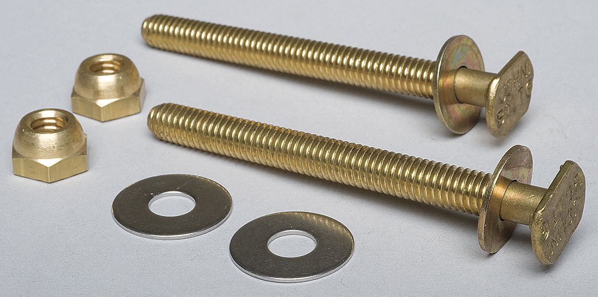 Bolts 3.5 in L 0.375 in W Brass