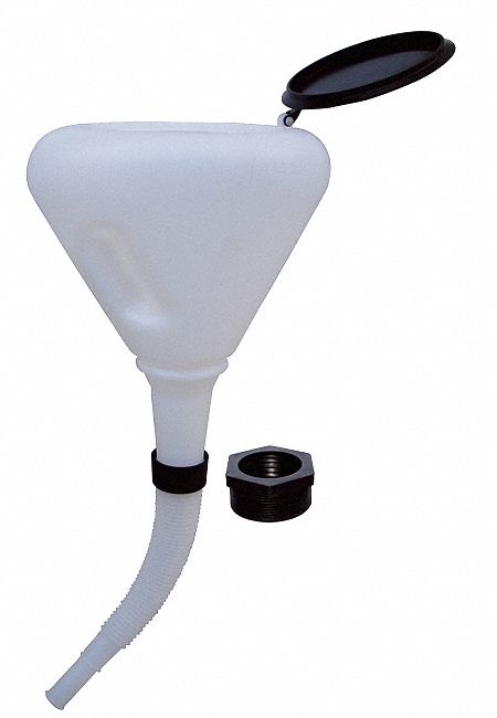 SpillprfFunel 21.125inH Wht Polyethylene