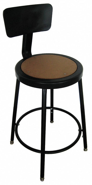 Round Stool 4 Legs Black 30 3/4 H