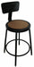 Round Stool 4 Legs Black 30 3/4 H