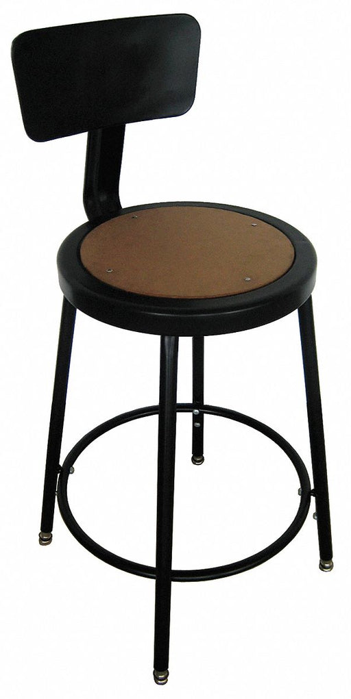 Round Stool 4 Legs Black 30 3/4 H