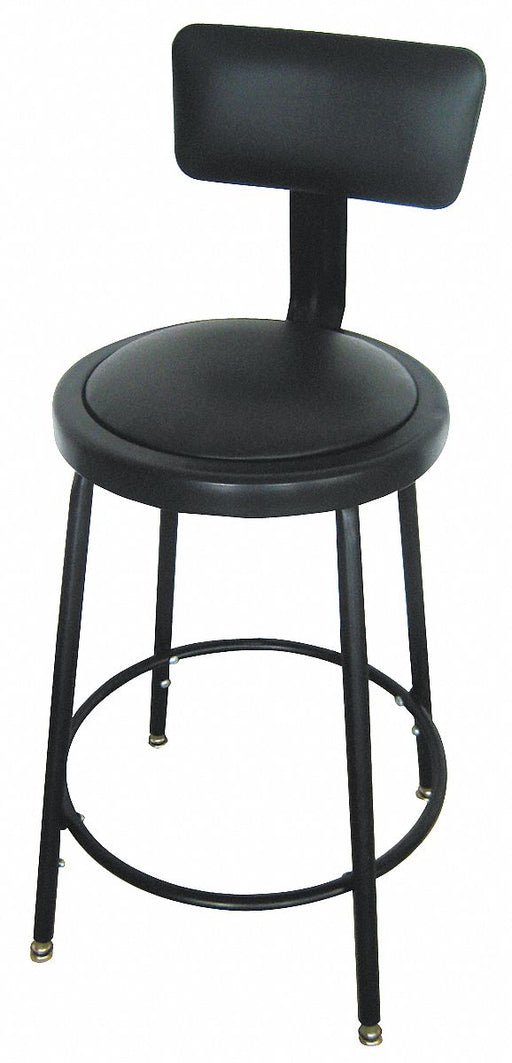 Round Stool 4 Legs Black 36 H