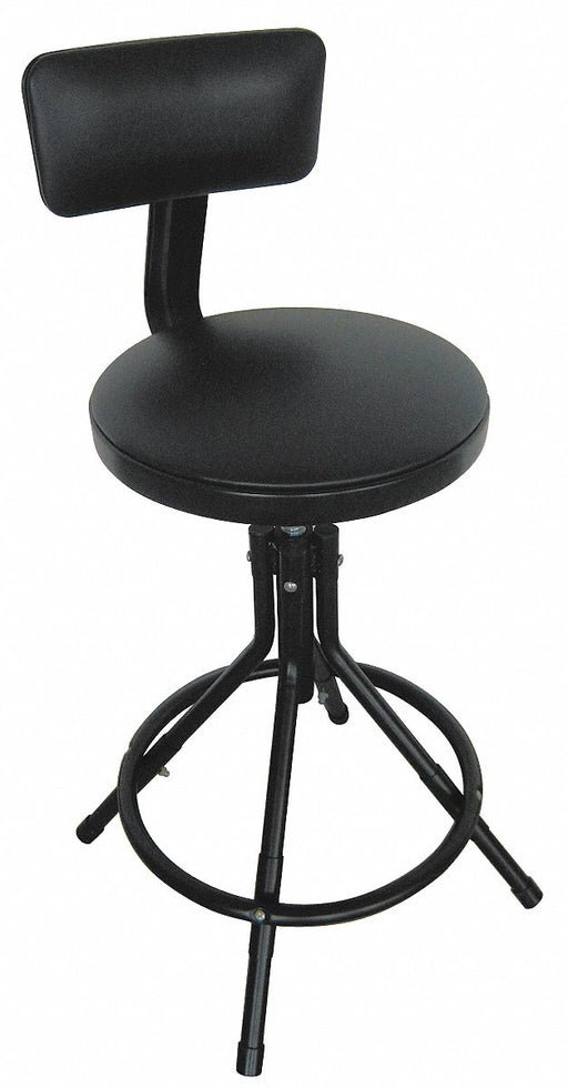Round Stool 4 Legs Black 34.5 H