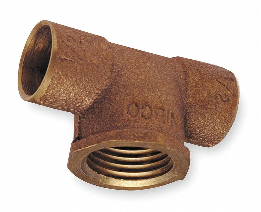 Tee Bronze Cup1/2 Cup1/2 FNPT1/2 