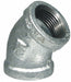 45 Elbow Malleable Iron 1 1/2 in