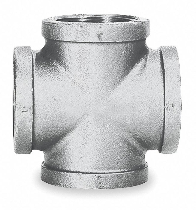 Cross Malleable Iron 2 in Pipe Size NPT