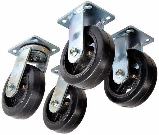 Plate Casters Rigid Swivel 7 1/2 H PK4