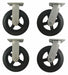 Plate Casters Rigid Swivel 9 1/2 H PK4