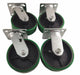 PlateCasters Rigid Swivel PU 7 1/2 H PK4