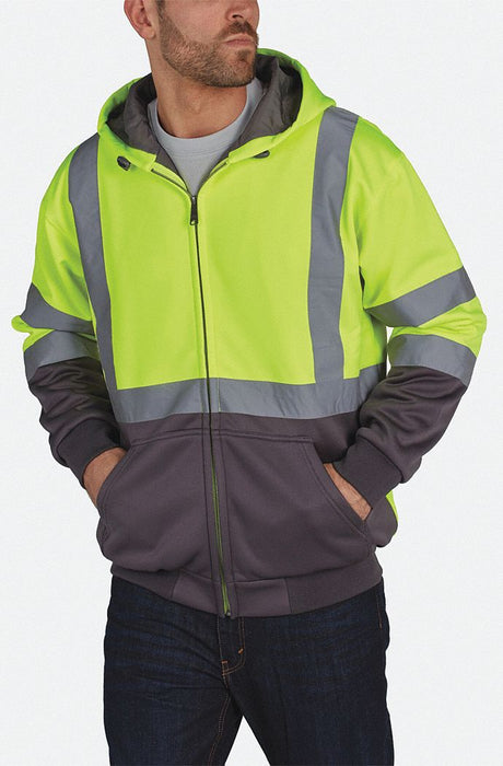 Hi-Viz Sweatshirt Yellow/Blk Polymide XL