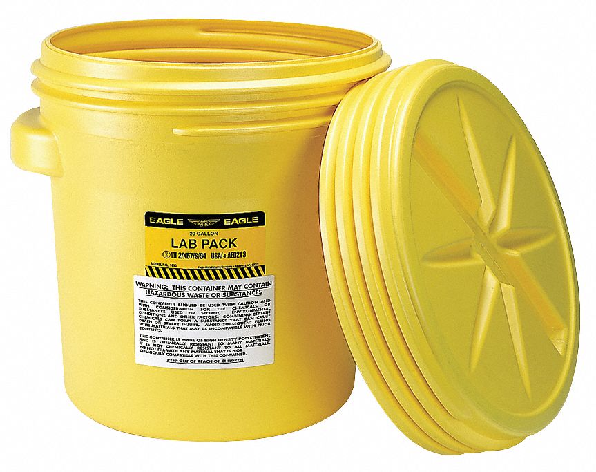 Salvage Drum HDPE 20.75 in H Yellow