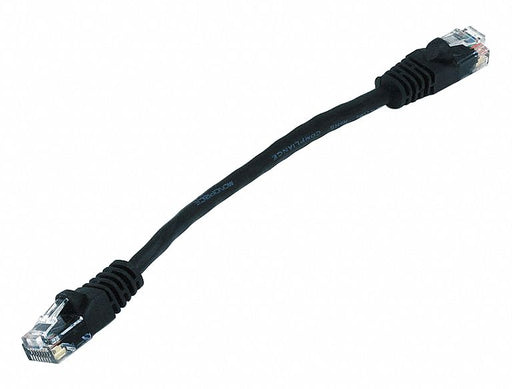 M3395 Patch Cord Cat 5e Booted Black 0.5 ft.