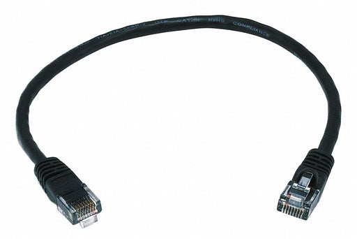 M3395 Patch Cord Cat 5e Booted Black 1.0 ft.