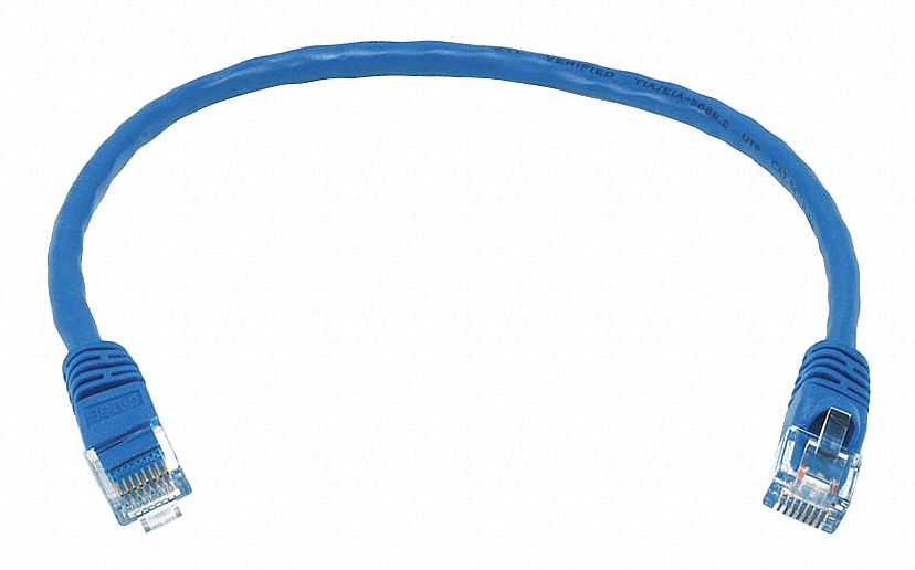 M3395 Patch Cord Cat 5e Booted Blue 1.0 ft.