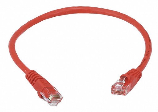 M3395 Patch Cord Cat 5e Booted Red 1.0 ft.