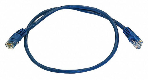 M3395 Patch Cord Cat 5e Booted Blue 2.0 ft.