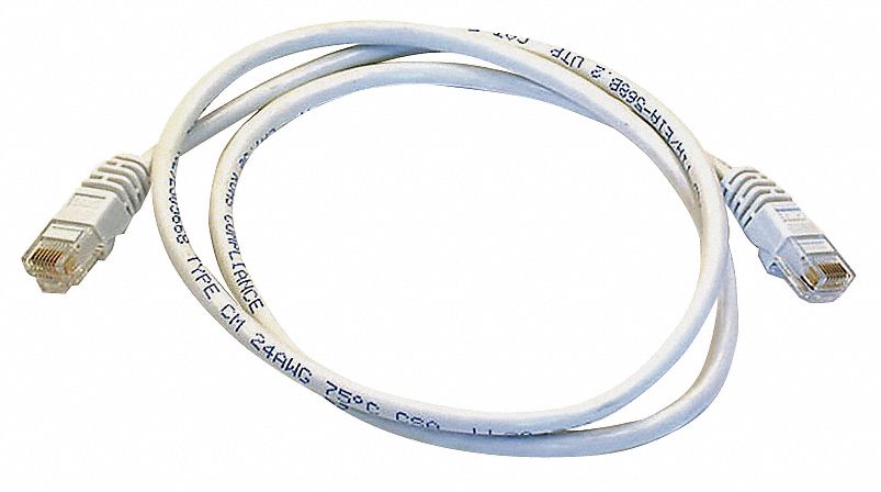 M3395 Patch Cord Cat 5e Booted White 3.0 ft.
