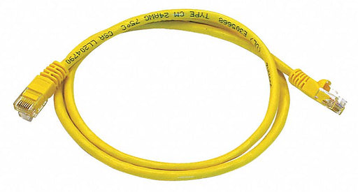 M3395 Patch Cord Cat 5e Booted Yellow 3.0 ft.