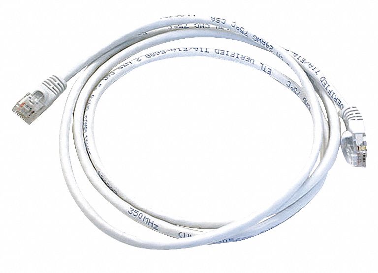 M3395 Patch Cord Cat 5e Booted White 5.0 ft.