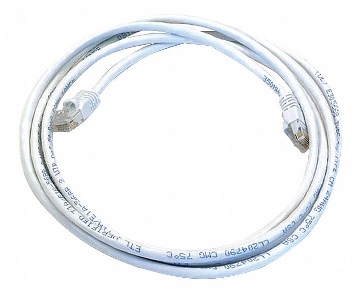 M3395 Patch Cord Cat 5e Booted White 7.0 ft.
