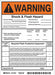 Permanent Adhesive Label 7x5in Vinyl PK5