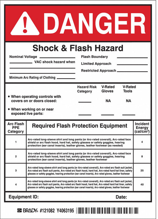 Permanent Adhesive Label 7x5in Vinyl PK5