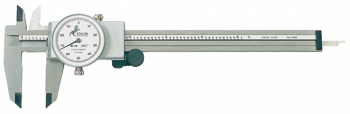 Dial Caliper 6 In 0.001 In Grad Silver