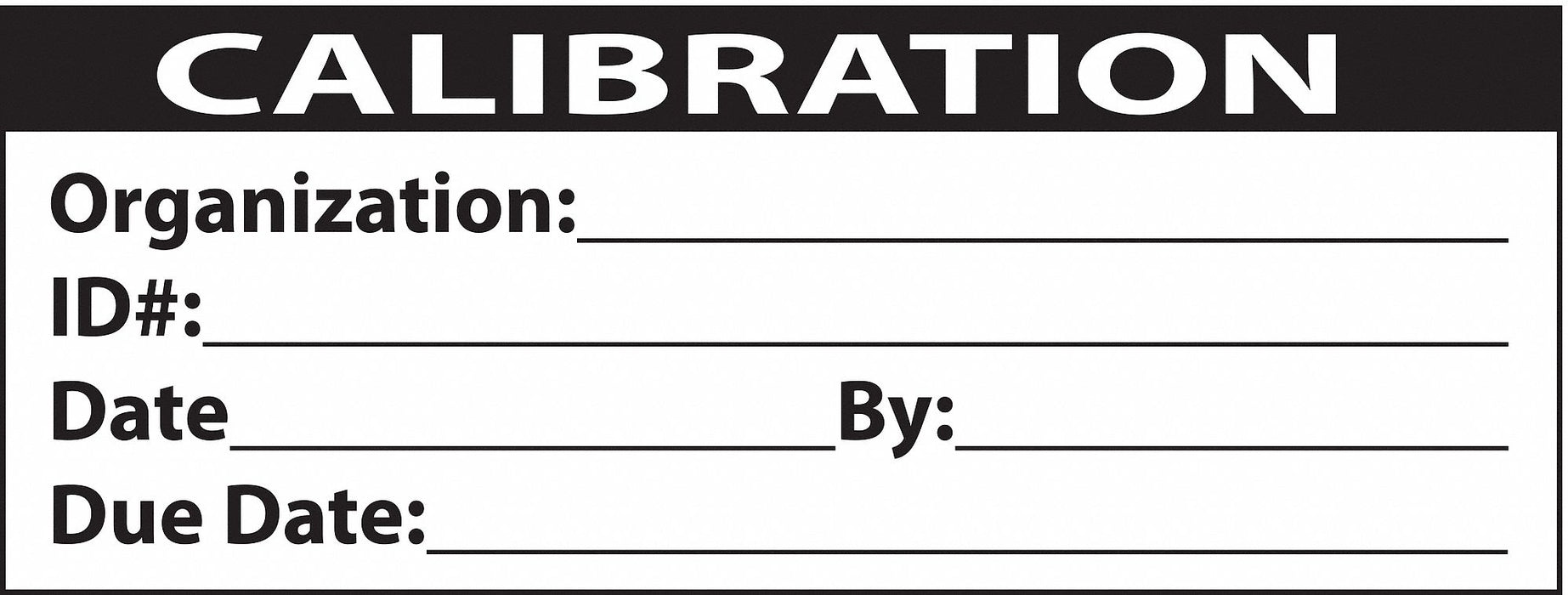 Calibration Labels 1x2inch Adhesive