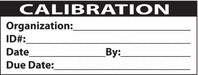 Calibration Label Black/White