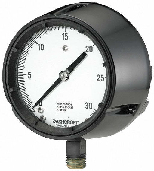 K4220 Pressure Gauge 0 to 30 psi 4-1/2In 1/2In