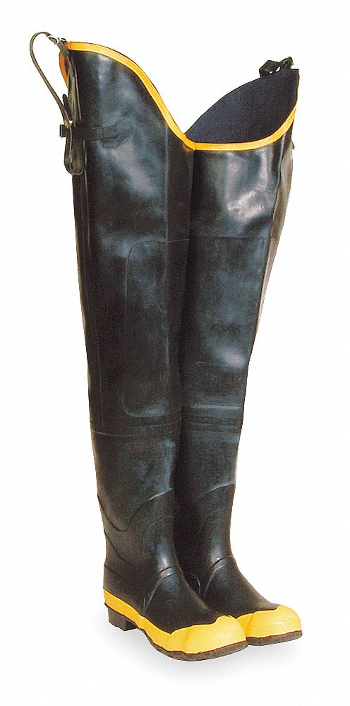 D0327 Hip Wader Men s 9 Steel Black/Yellow PR