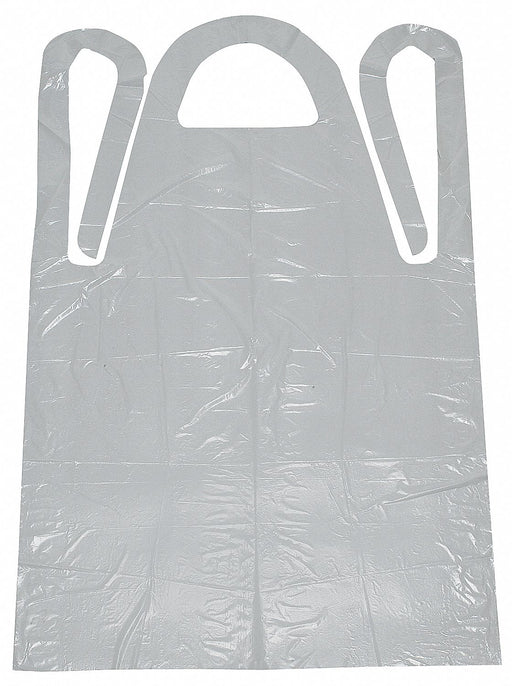 Bib Apron Uni White Polyethylene PK100