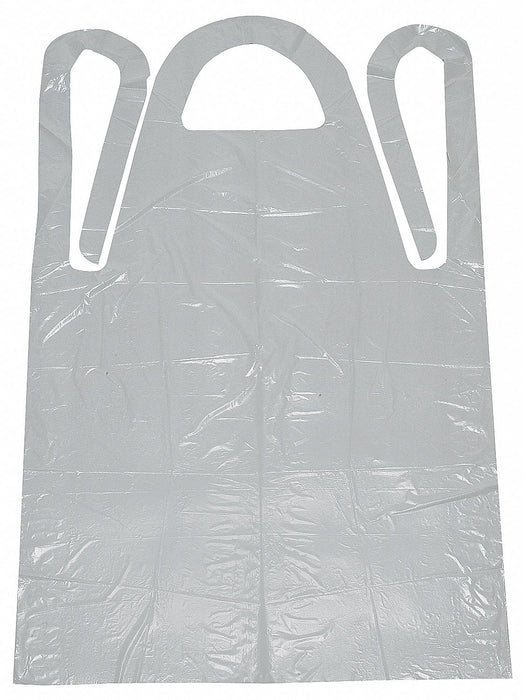 Bib Apron Uni White Polyethylene PK100