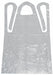 Bib Apron Uni White Polyethylene PK100
