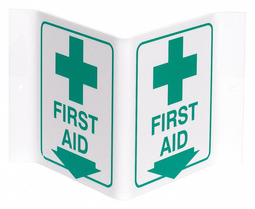First Aid Sign 6X9 GRN/WHT First Aid