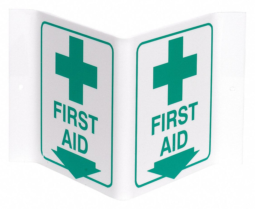 First Aid Sign 6X9 GRN/WHT First Aid