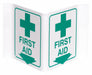 First Aid Sign 6X9 GRN/WHT First Aid