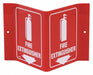 Fire Extinguisher Sign 6 Hx8 W WHT/R ENG