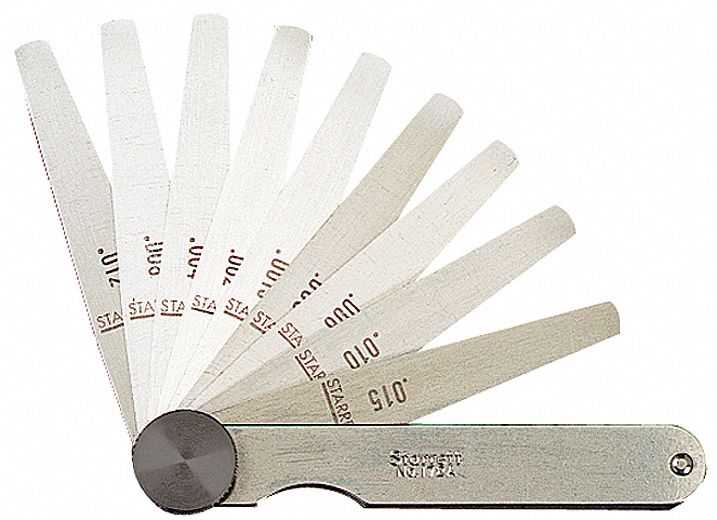 Tapered Feeler Gauge Set Dim Type Metric